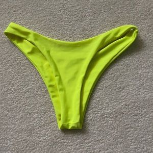 Neon yellow bikini bottoms